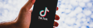TikTok on mobile logo