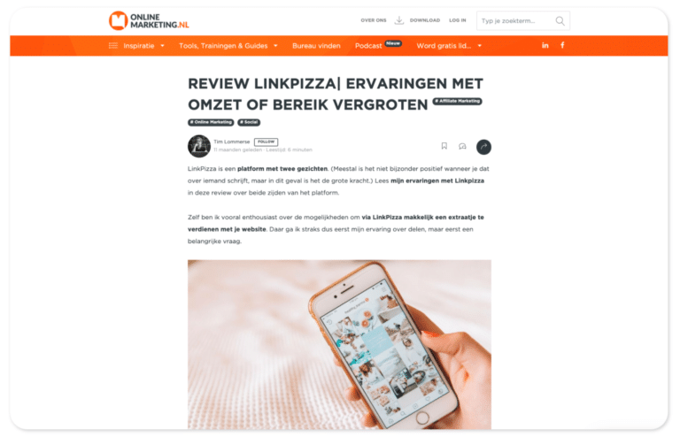 LinkPizza review online marketing