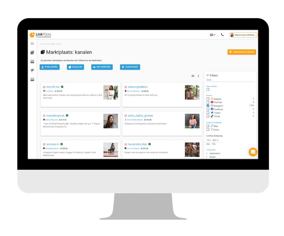 LinkPizza influencer marktplaats